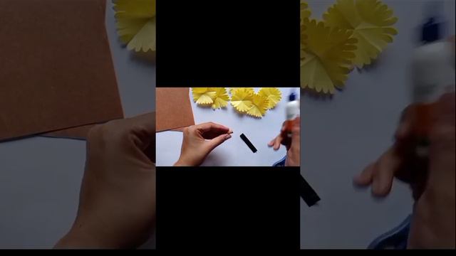 Beautiful paper sunflower 🌻 tutorial | DIY small paper sunflower tutorial for room decoration || смотреть онлайн