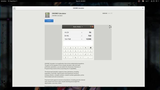 Ubuntu Snap Store in Fedora 31 - 40s for GNOME Calculator.. смотреть онлайн