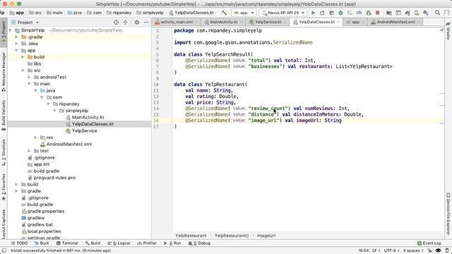 Build a Yelp Clone in Android Ep 4 Data Classes- Retrofit Networking in Kotlin Android Studio смотреть онлайн