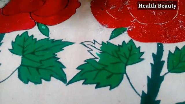 Rose paint bed sheet design |how to make rose folwer paint design|bed sheet design|home decoration смотреть онлайн