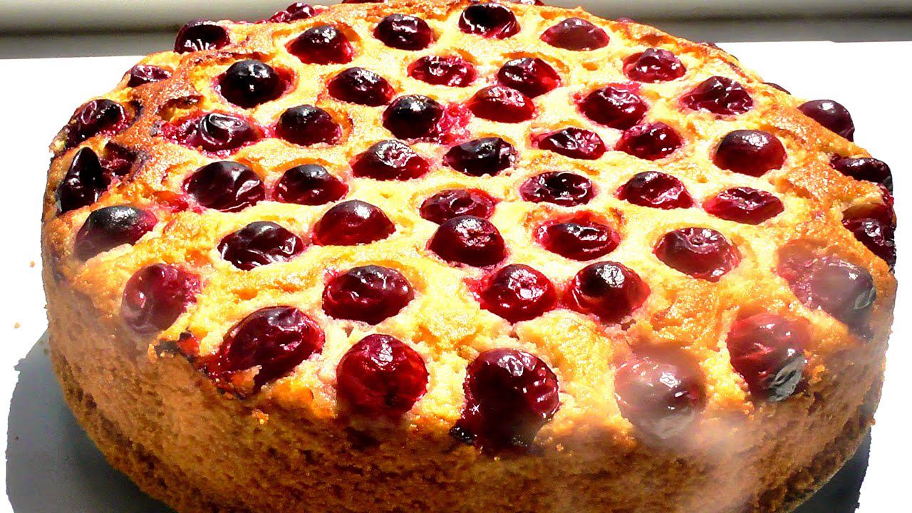 Пирог КАК ПУХ! Пирог с вишней! НЕЖНЕЙШИЙ! Вишневый пирог!!! Пирог без яиц!