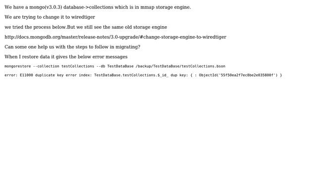 Mongo Storage Engine from mmap to wiredTiger смотреть онлайн