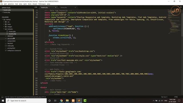PHP - Dynamic Header & Footer | How To Include Header and Footer In Html | Header and Footer In PHP смотреть онлайн