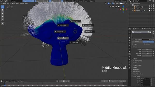 Быстрое добавление меха_шерсти (Blender 2.80) смотреть онлайн