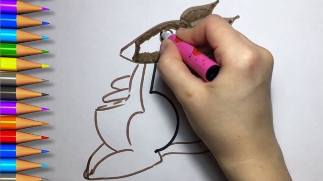 HOW TO DRAW A KANGAROO FROM THE NUMBER 5? смотреть онлайн