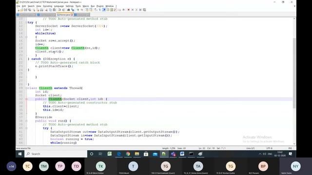 TCP Multiuser Chat Java смотреть онлайн