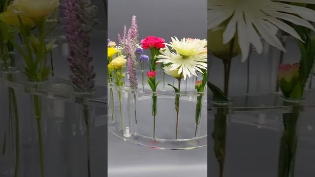 Декоративная подставка с пробирками для цветов смотреть онлайн