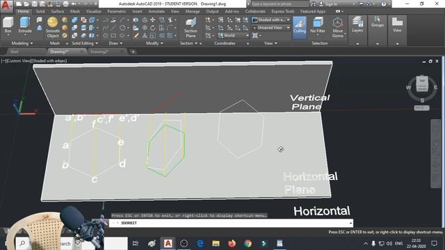 Projections of Planes in autoCAD 3D смотреть онлайн