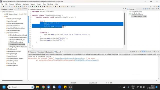 Session - 22 | Finally block in Java | Difference between Final, Finally and Finalized method смотреть онлайн