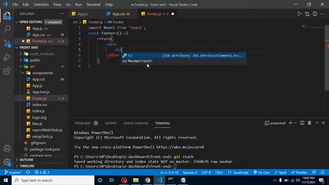 React and node js project #5 Header and Footer смотреть онлайн