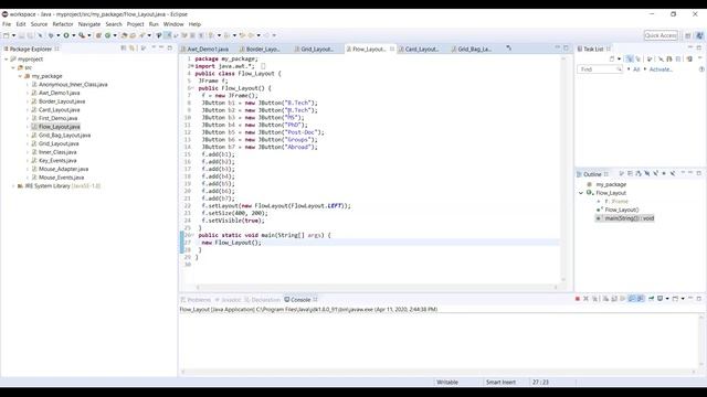 Video 41 Flow Layout and Card Layout Usage in Java смотреть онлайн