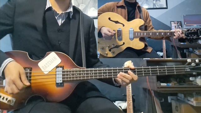 The Beatles - Don't Let Me Down - Guitar And Bass Cover - Rooftop Concert 54th anniversary смотреть онлайн