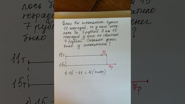 Задача от Миши. Про школьника с тетрадками. смотреть онлайн