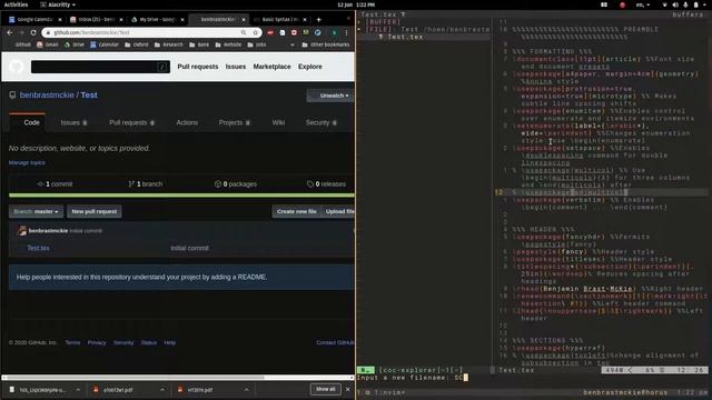 Demo Part 5: LaTeX Projects and Git Repositories with Neo Vim смотреть онлайн