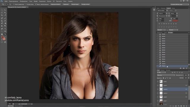 Грудастый Йен Сомерхолдер (меняем пол) если бы родился женщиной Photoshop cs6 =D смотреть онлайн