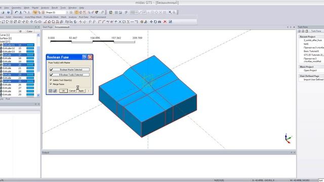 Введение в midas GTS. Расчет плитно-свайного фундамента смотреть онлайн
