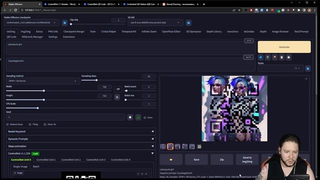 Генерируем красивые QR коды в Stable Diffusion, сразу все способы и модели смотреть онлайн