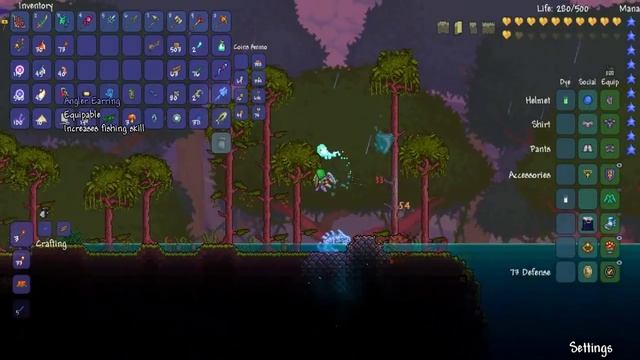 Terraria 1.2.4 - Fishing and the Angler - Tropical Barracuda смотреть онлайн