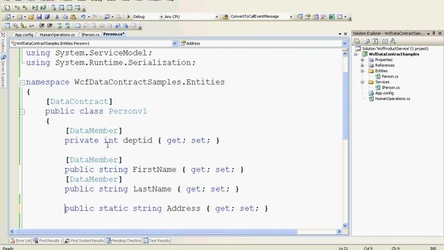 WCF video Tutorial -WCF DataContract part 1 смотреть онлайн