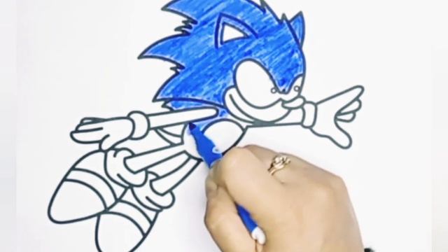 Cartoon Sonic| coloring lessons|уроки раскраски для детей|bolalar uchun rasm bòyash darsligi| смотреть онлайн