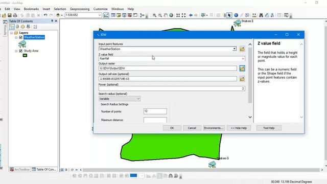 Geostatistical Analysis: Spatial Interpolation || Rainfall Estimation using IDW Technique in ArcGIS смотреть онлайн