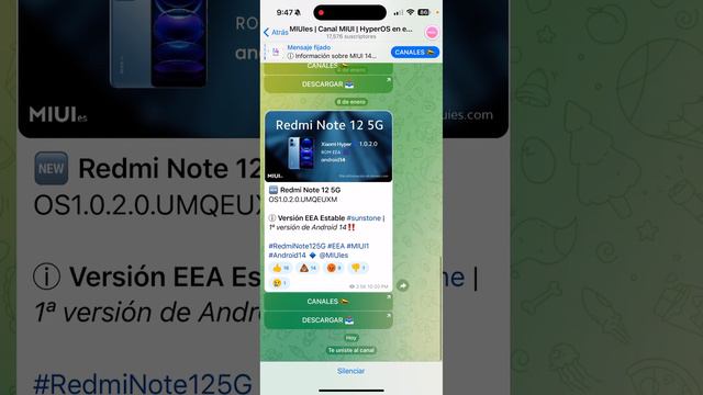 Xiaomi redmi note 12 5G recibe Android 14 junto a HyperOS смотреть онлайн