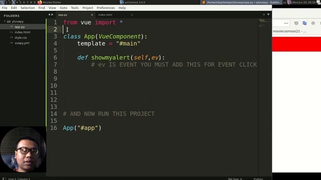 VuePy Tutorial - Create New Project And Counter Increment смотреть онлайн