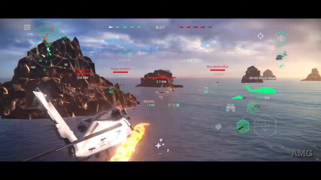 Missile attack on S-41 Tiger ship #modernwarships смотреть онлайн