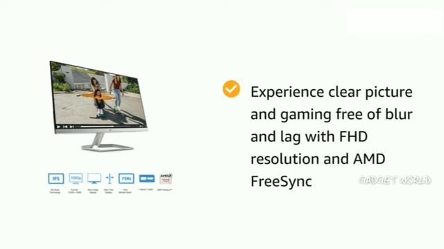 HP 24 inch (61.0 cm) Ultra-Slim LED Backlit Gaming Monitor - Full HD, 75 Hz Refresh Rate, AMD Free смотреть онлайн