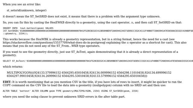 GIS: Copy geometry data as HEXEWKB from csv to table in PostGIS (2 Solutions!!) смотреть онлайн