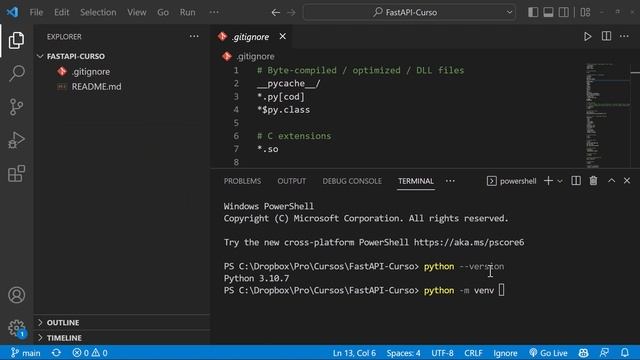 FastAPI Curso: 6 Crear y Configurar un Ambiente Virtual con el Comando python -m venv смотреть онлайн