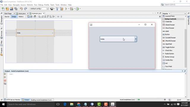 Autocomplete ComboBox using Java смотреть онлайн