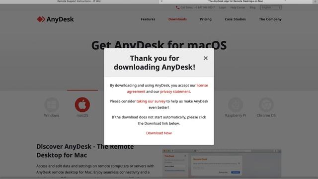 Installing Anydesk OSX