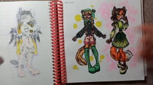 Мои рисунки | Обзор скетчбука №55 | Коты Воители | Фурри | Castle Cats | Заказы КВ и Фурии
