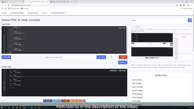 Online HTML To YAML Converter смотреть онлайн