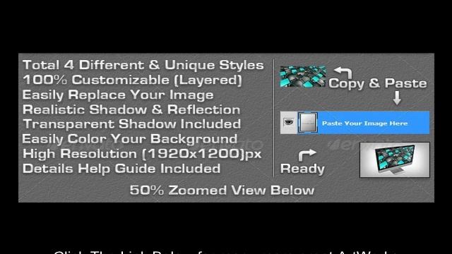 Photoshop Monitor Display Mockup
