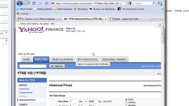 How to Download FTSE100 data from Yahoo смотреть онлайн