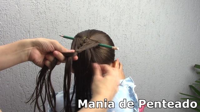 Penteado Infantil Rápido, Trança Embutida com Lápis?? смотреть онлайн