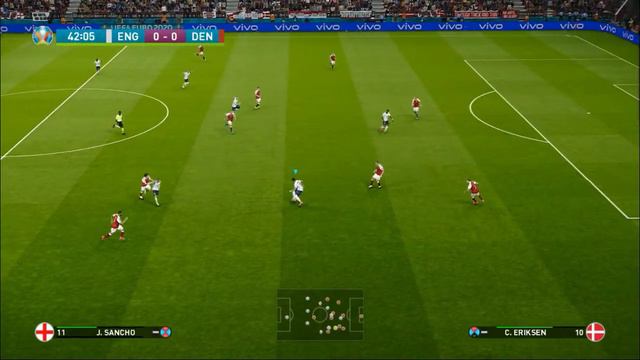 England Vs Denmark | eFootball PES 2021 | UEFA EURO 2020 | ROLZ смотреть онлайн