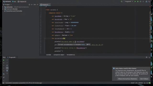 Variables / Basic Types & Class - Kotlin Development in Tamil | Beginner Guide смотреть онлайн