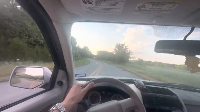 zooming through beautiful arkansas backroad at sunset in 2010 ford escape hybrid смотреть онлайн