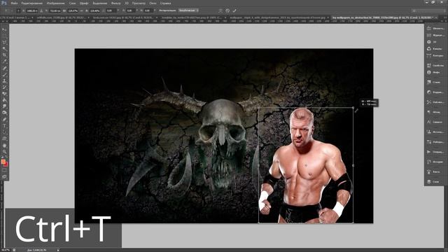 Как создать обои для рабочего стола Triple H смотреть онлайн