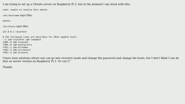 Ubuntu: sudo: unable to resolve host смотреть онлайн