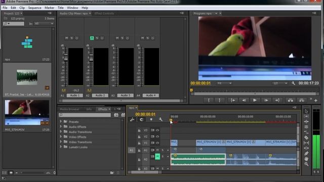 Знакомство/Урок с Adobe Premire Pro Урок/Монтаж,Титры,Звук,Пост.,Рендер /Делаем видео блог ч.1 смотреть онлайн
