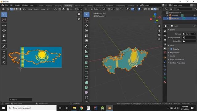 3D map of Kazakhstan | қазақстан 3d карта | Blender 2.8 смотреть онлайн