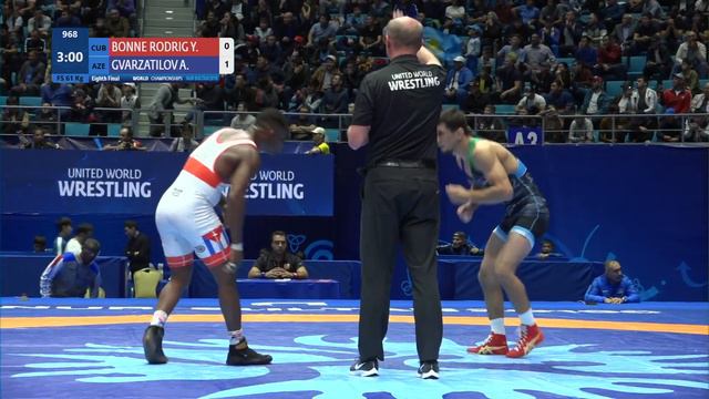 1/8 FS - 61 kg: Y. BONNE RODRIG (CUB) v. A. GVARZATILOV (AZE) смотреть онлайн