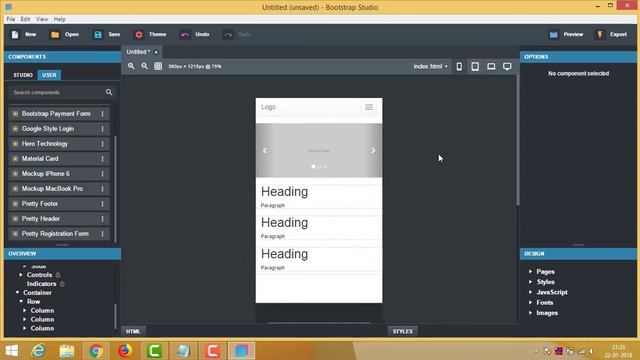 Bootstrap || Bootstrap Studio || Create responsive website using bootstrap studio смотреть онлайн