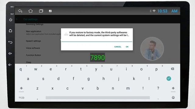 All passwords of Android Car stereo - Factory setting - Extra Setting - Reset Factory (Topway TS7) смотреть онлайн