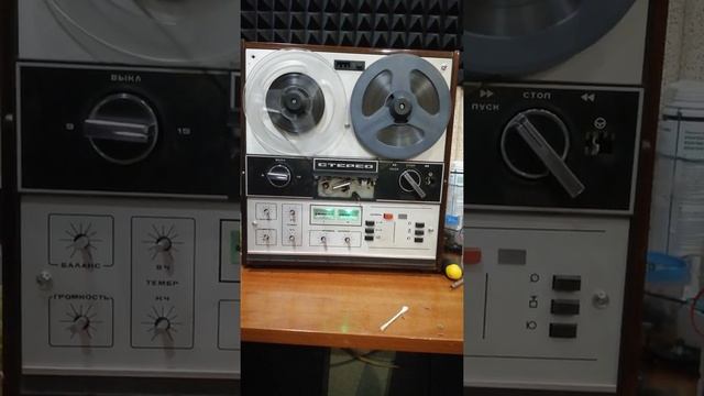 Юпитер 202 Работа магнитофона после переделки и настройки. смотреть онлайн