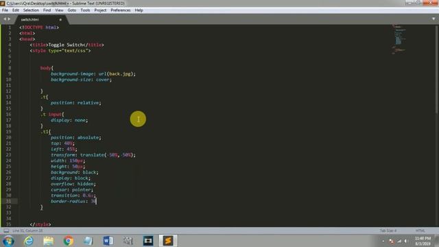 How To create Toggle Switch Checkbox Using HTML And CSS смотреть онлайн